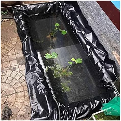 Durable Waterproof Rubber Pond Liner - Heat Resistant Membrane for Koi Ponds, Water Gardens, Fountains & Streams - Custom (Black 7x10m/22.96x32.8ft)