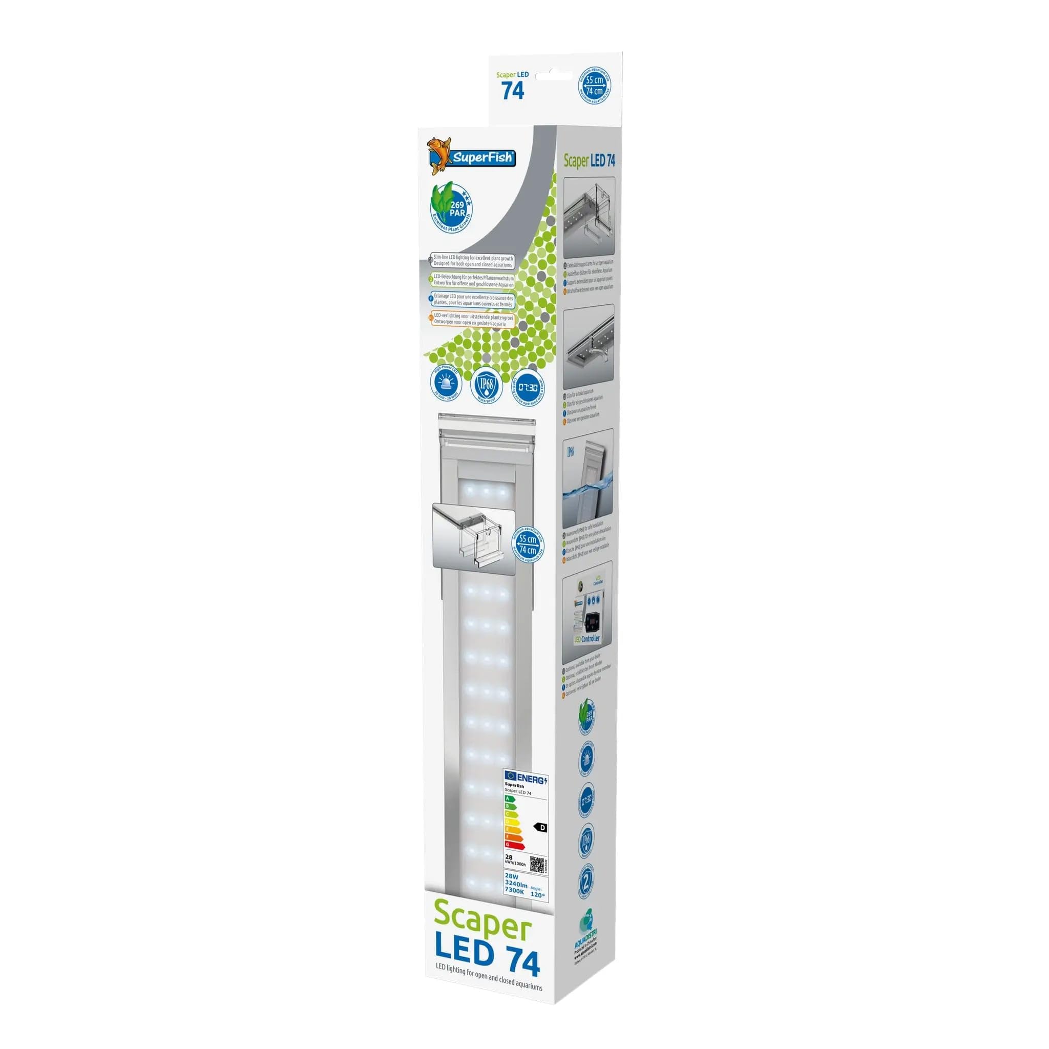 Superfish Scaper LED 74 - Rampe LED de 55 à 74cm