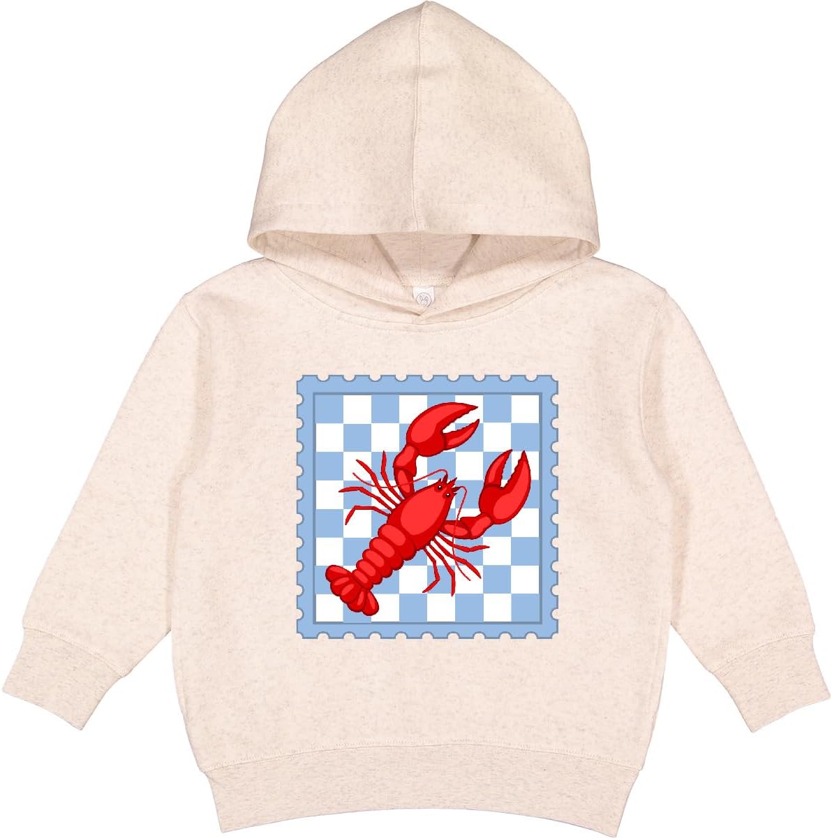 inktastic Lobster Checkered Stamp Coastal Toddler Hoodie