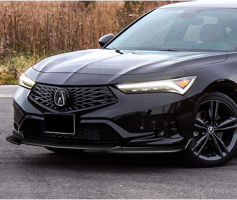 Stay-Tuned Real Carbon Fiber Front Bumper Lip Body Kit, Front Lip Spoiler, Compatible with 2023-2025 Acura Integra Hatchback Base Model, Exterior Accessory, Automotive Replacement Part