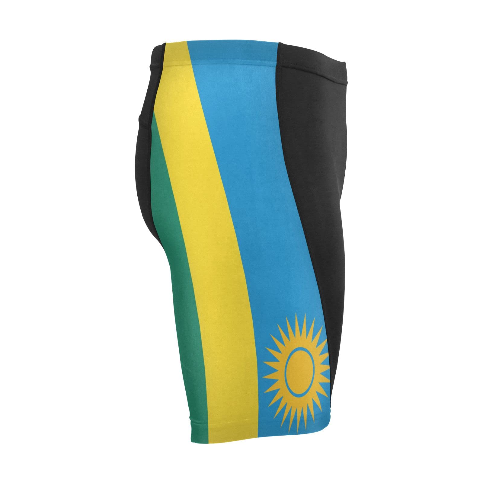 Rwanda Flag Men's Bike Shorts Padded Cycling Bicycle Biking Shorts Tight Multicolor