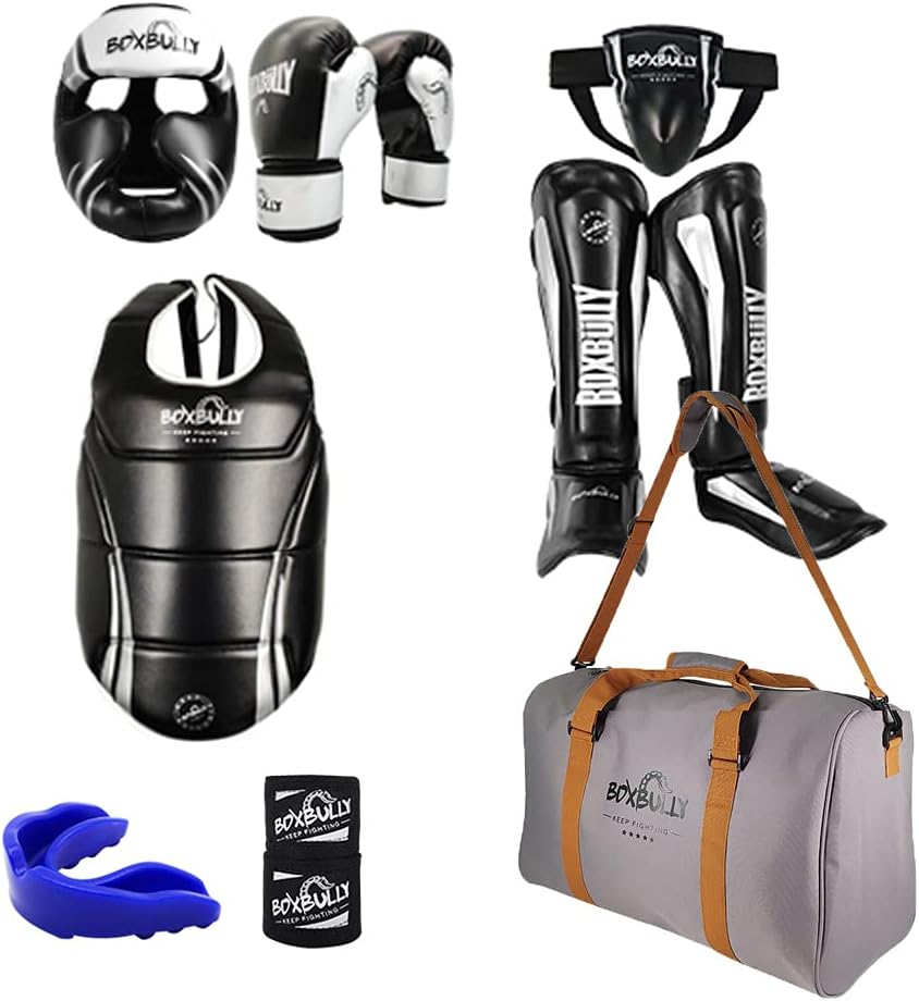 Weisheng Child Boxing MMA Martial Arts Protective Gear 8 Pcs Set for Training Body Protector for Kids : Sports & Outdoors