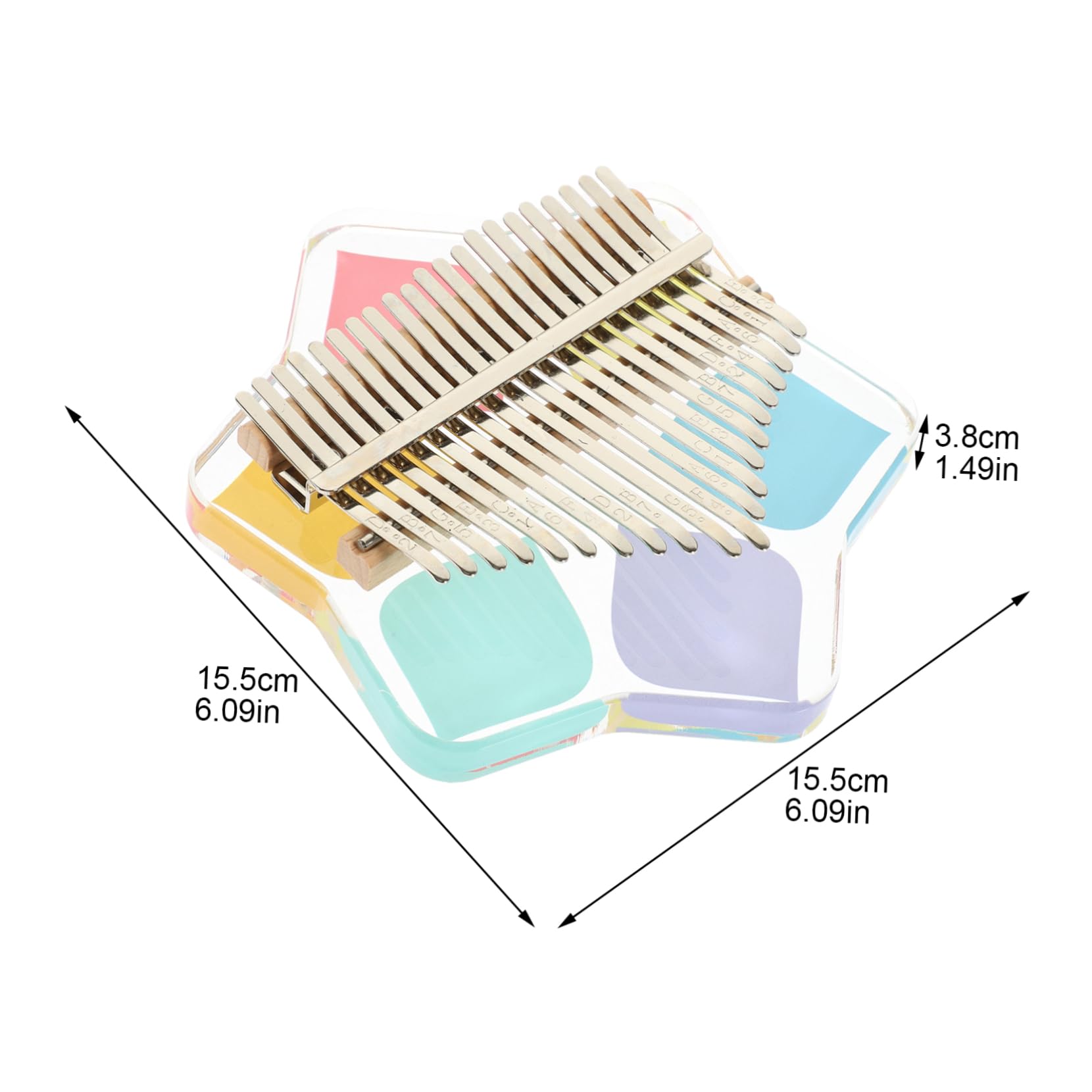 Toyvian 1 zestaw instrumentów muzycznych, kalimba, pianino na palec, kalimba, miniaturowe pianino kciukowe, kalimba, pianino na palce, pianino na kciuk, kalimba metal