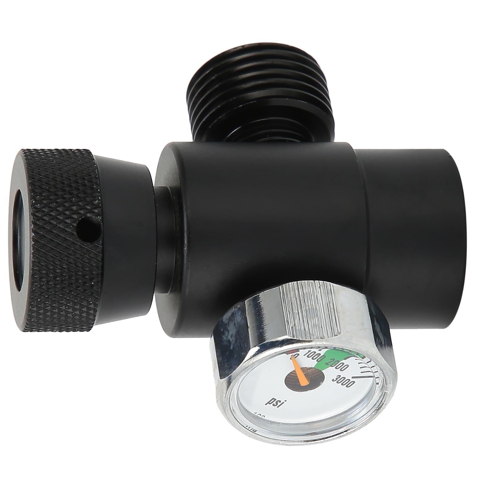 TOPINCN Adattatore di ricarica CO2 con manometro, kit nero CGA320 TR21-4