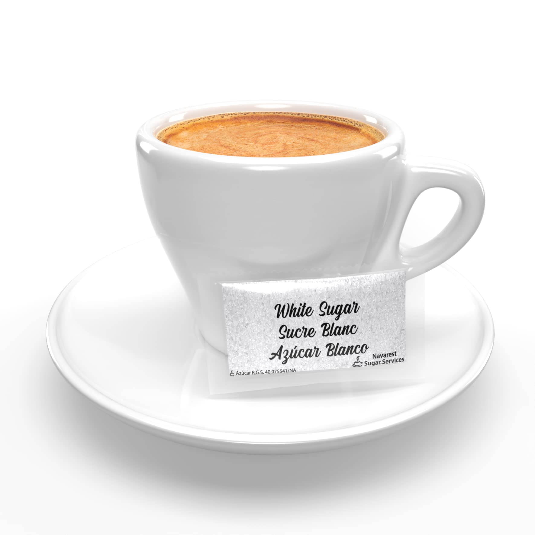 Sucre blanc en sachets individuals 1000 pieces 3g. Monodosis en film de protection 100% recyclable