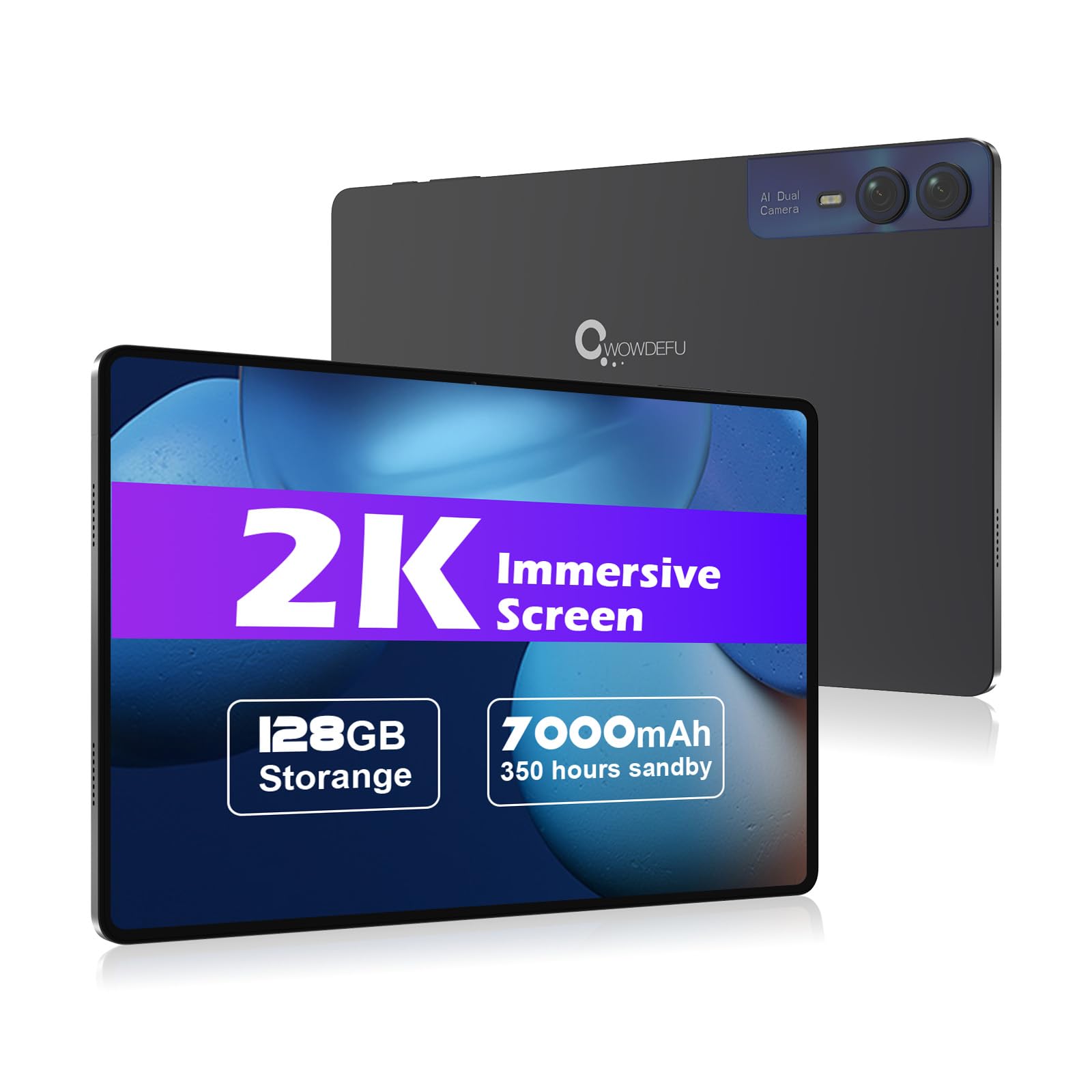 CWOWDEFU Tablet Android, tablet Android 14 da 10,95 pollici, dispone di 14 (6+8) GB RAM, 128 GB ROM (fino a 1 TB utilizzabile), batteria 7000 mAh, schermo IPS 1920 x 1200, interamente realizzato in