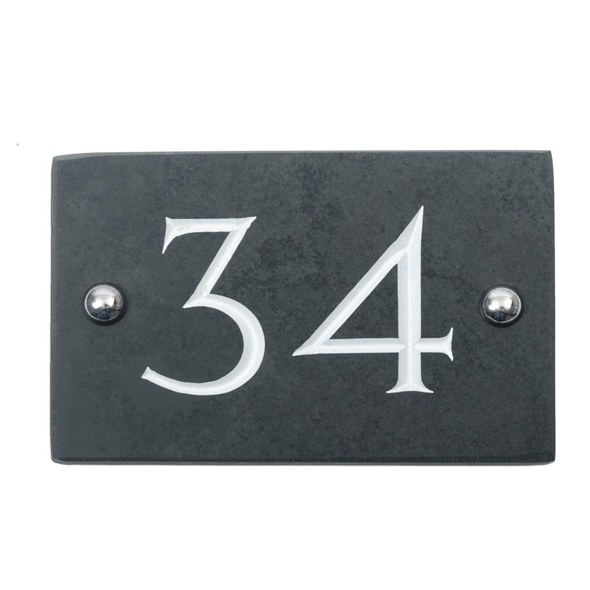 Slate Engraved House Number 34