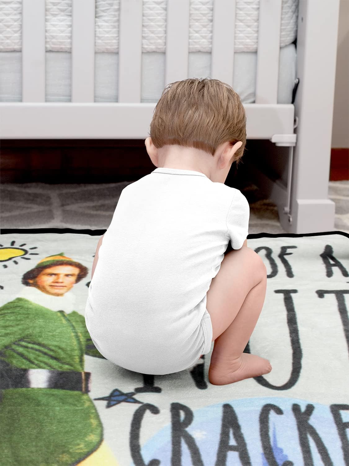 Northwest Elf Movie Son of A Nutcracker Buddy The Elf Micro Raschel Throw Blanket 46"x60" (116cm x 152cm)