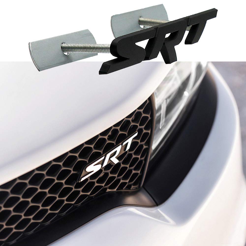 Amazon | SRTロゴフロントグリルエンブレムネームプレートレッド  