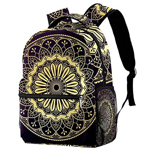 Sac à dos mandala pour fille et garçon avec porte-bouteille intégré