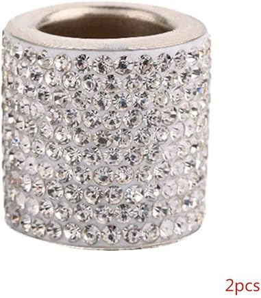 Bomcomi Apoyo para la Cabeza del Ornamento 2pcs Cristal del Coche del Carro SUV Reposacabezas Collares de la decoraci?n Interior del Cilindro