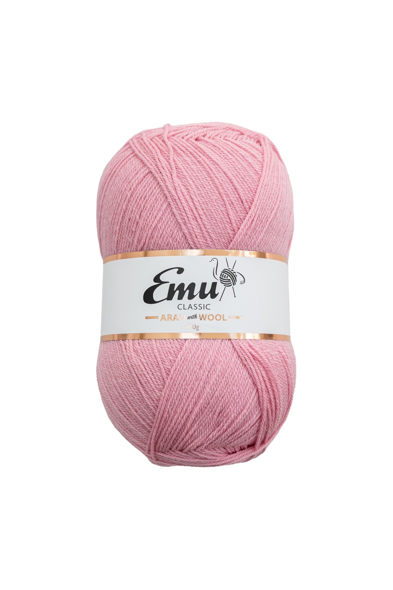 Emu Classic Aran with Wool 400g Ball Acrylic Blend Yarn 840m, Soft Petal - 218