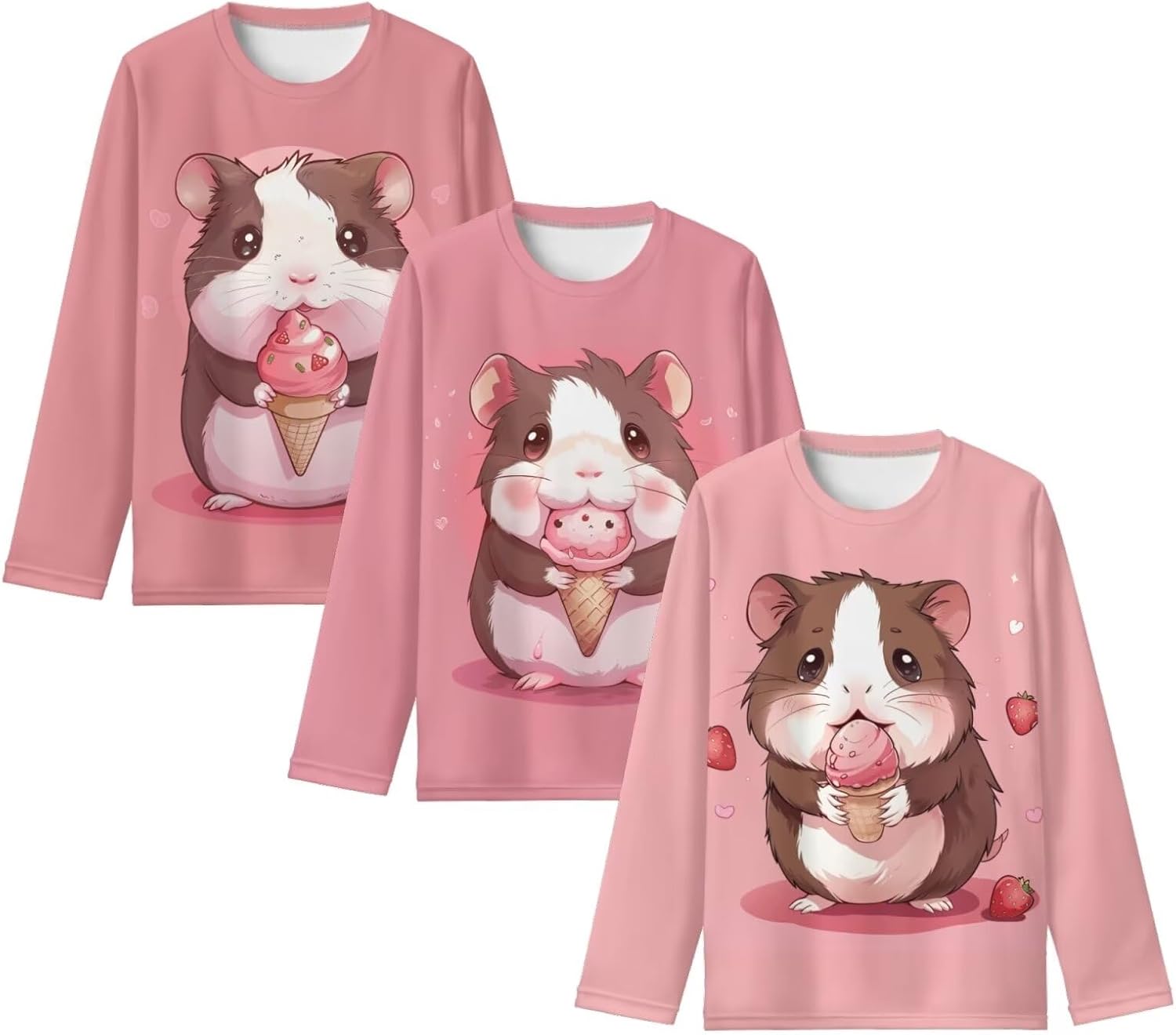 T Shirt for Girls 3-16T Kids Athletic Shirts Crop Tops 3 Pack