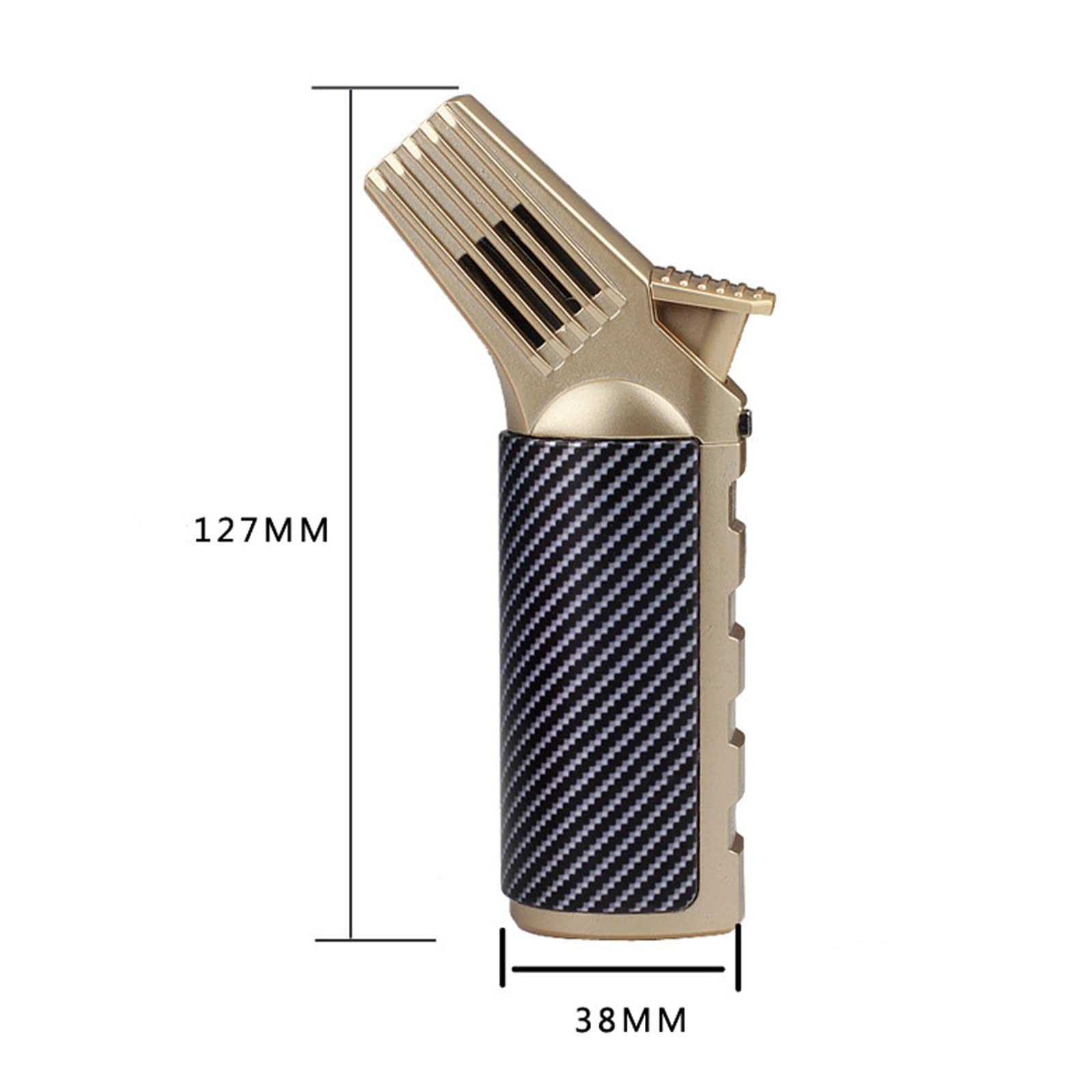 Briquets Torche Briquet Coupe-Vent Briquet Rechargeable Flamme à Jet Réglable Barbecue Cuisine Cheminée Bougies Allumage avec Valve à Air