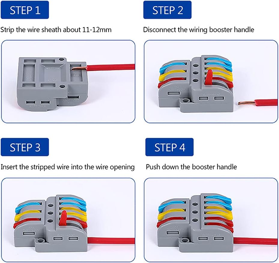 10pcs Quick Wiring Connectors Fast Connection Terminal Blocks Lighting Electrical Cable Compact Wiring Connector(3 in 9 out)