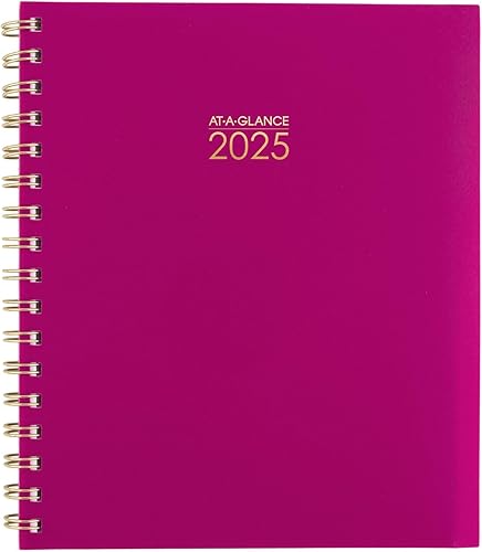 AT-A-GLANCE Planificateur 2025, hebdomadaire et mensuel, 17,8 x 21,6 cm, moyen, 