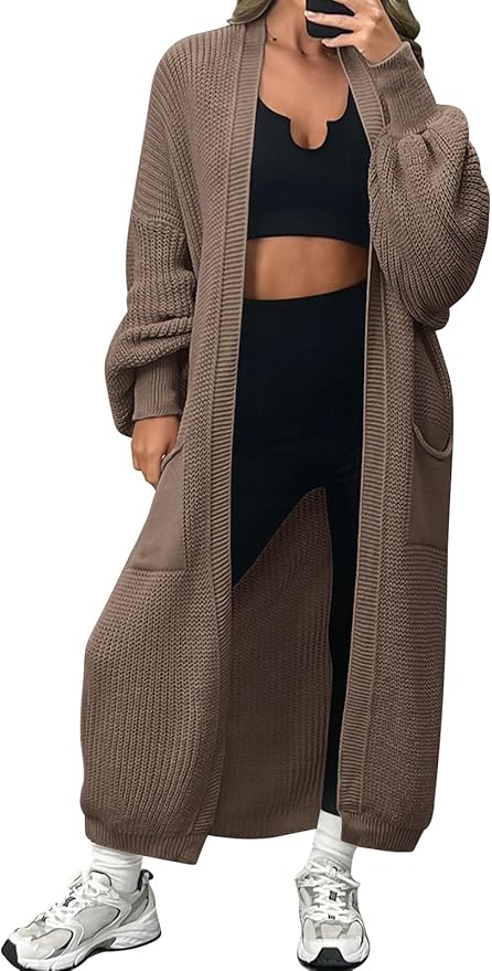 LILLUSORY Women's Oversized Long Cardigan Duster Sweater