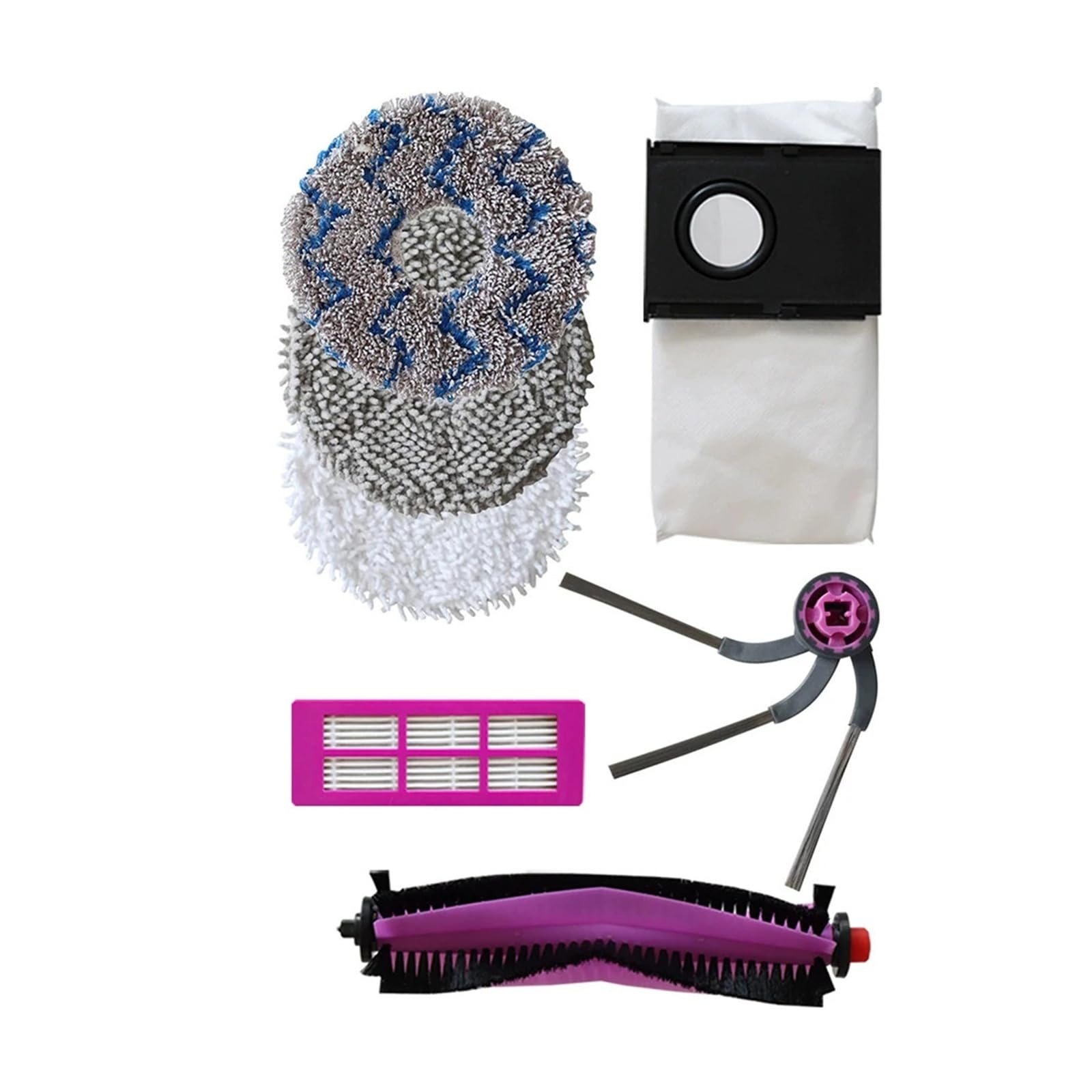 Shiketong Robot Vacuum Cleaner Cleaning Accessories Set,Compatible For Eureka,J15 Max Ultra Side Brush Filter Mop Cloth Sets Cleaning Parts