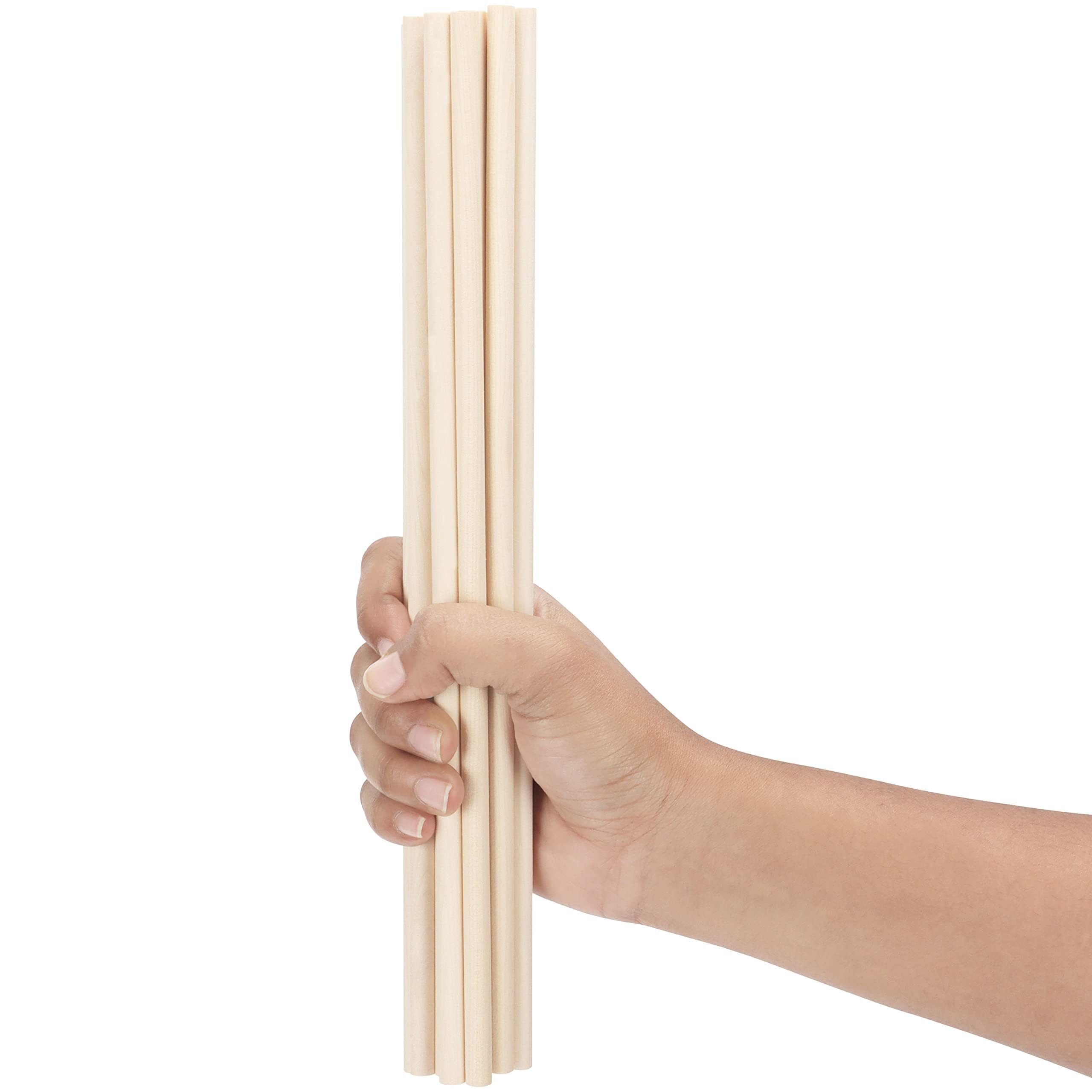 50 Bastoncini Di Legno Tondi 10x0.5 Cm – Tasselli Non Finiti Per Modellismo, Fai Da Te, Hobby Creativi E Restauro – Milageto
