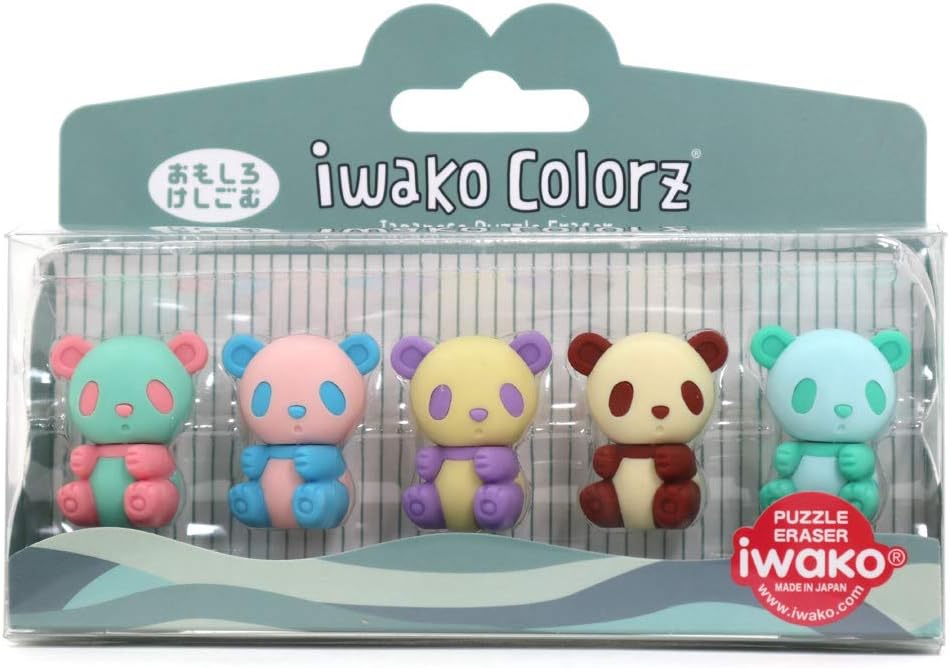 IwakoColorZ Panda Puzzle Eraser