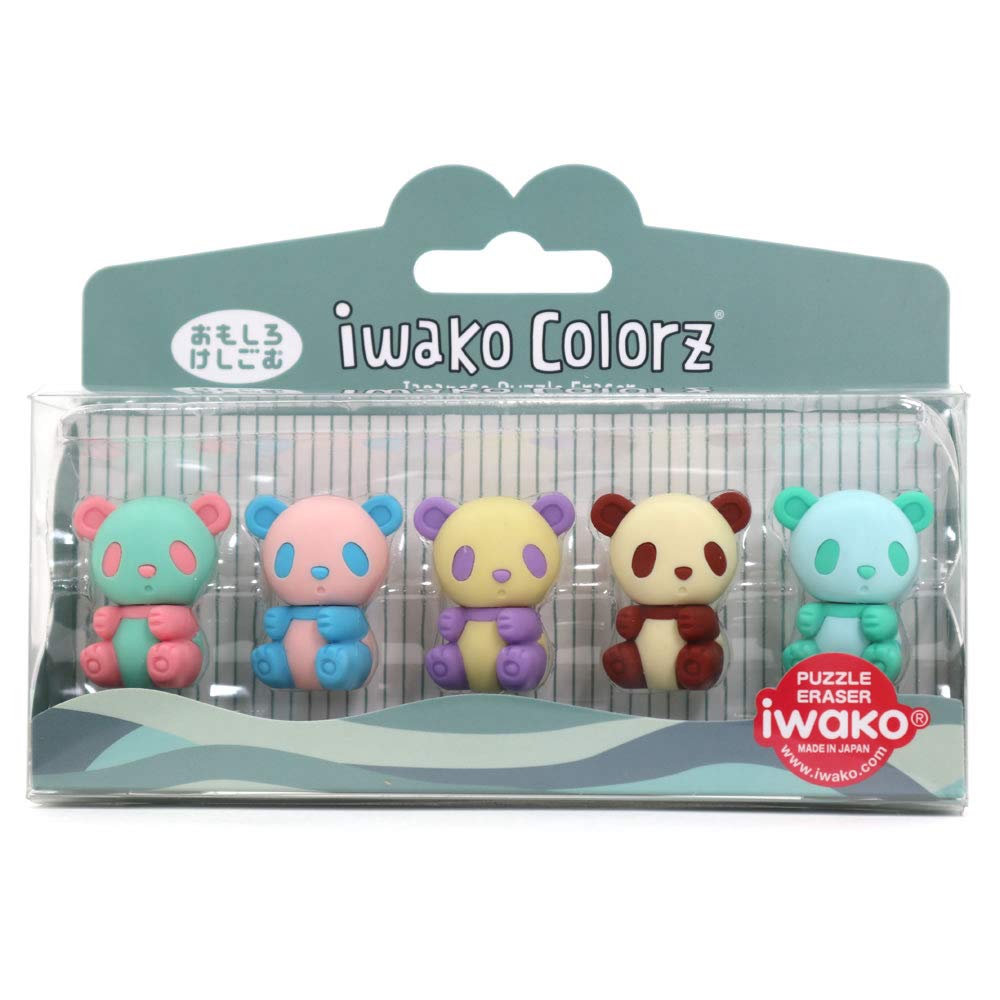 IwakoColorZ Panda Puzzle Eraser