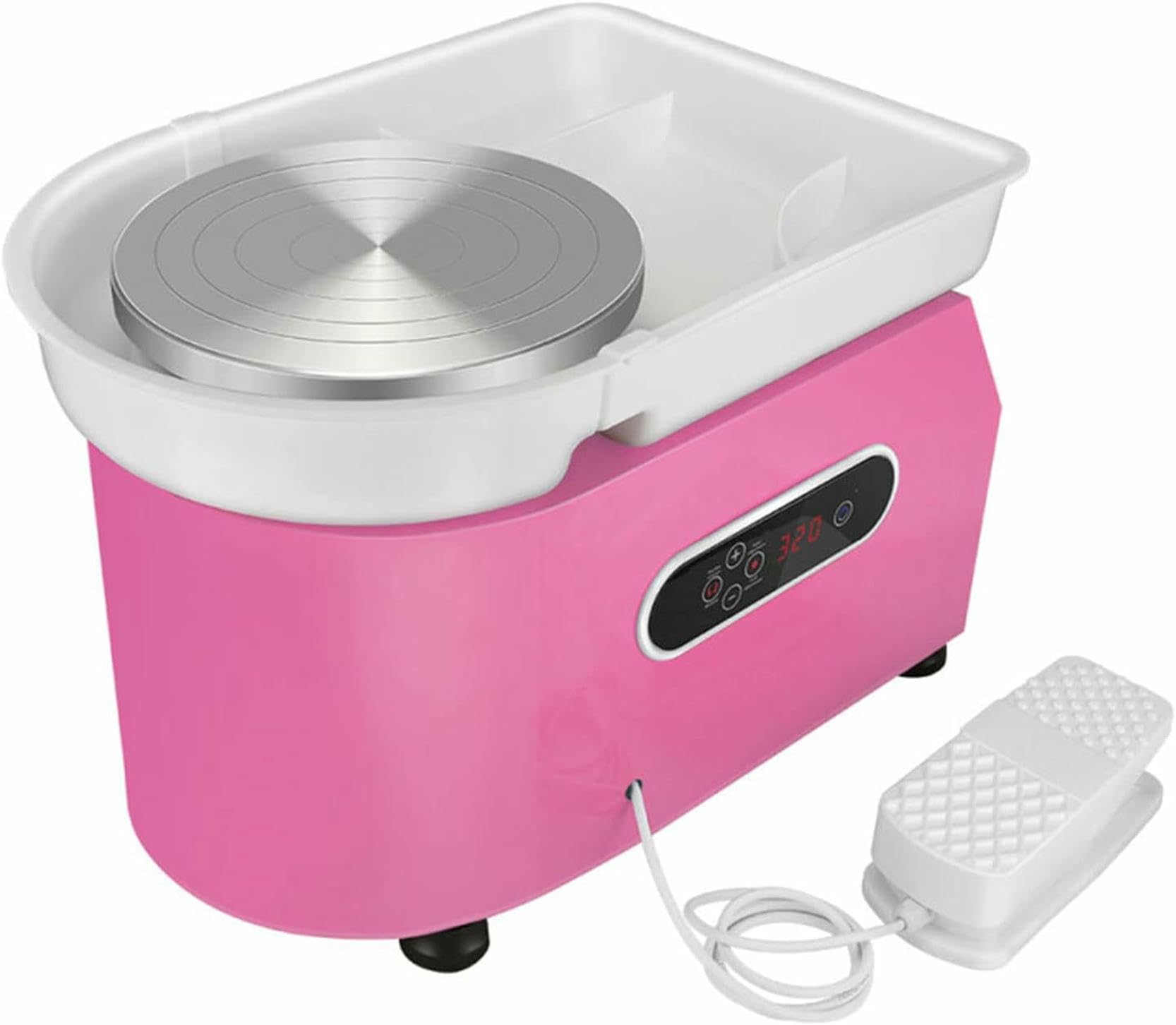 Versione Rosa in Ceramica Elettrica Strumenti di Ceramica per Ceramiche LCD Rimovibile ABS B Pedale Indipendente per La Fabbrica di Case Scolastiche