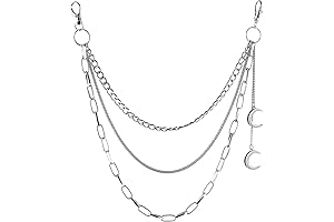 Moon Goth Chain Belt For Trousers: Express Your Edgy Style
