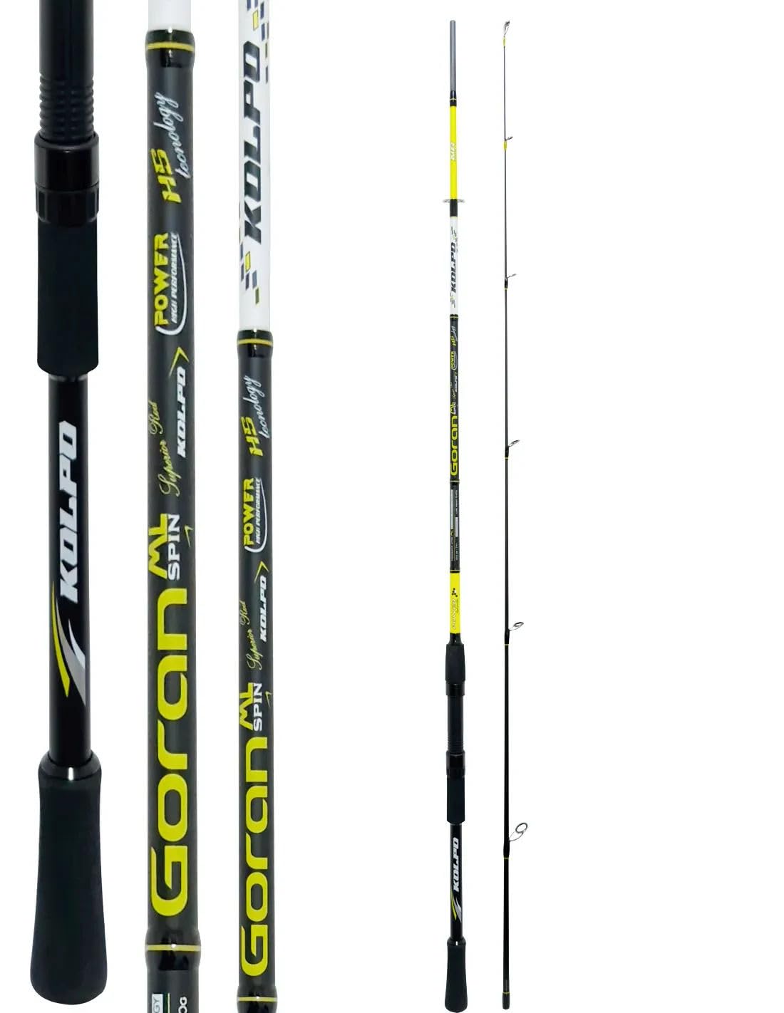 Kolpo combo pesca canna spinning 270 cm due sezioni 5/40 gr in carbonio + mulinello