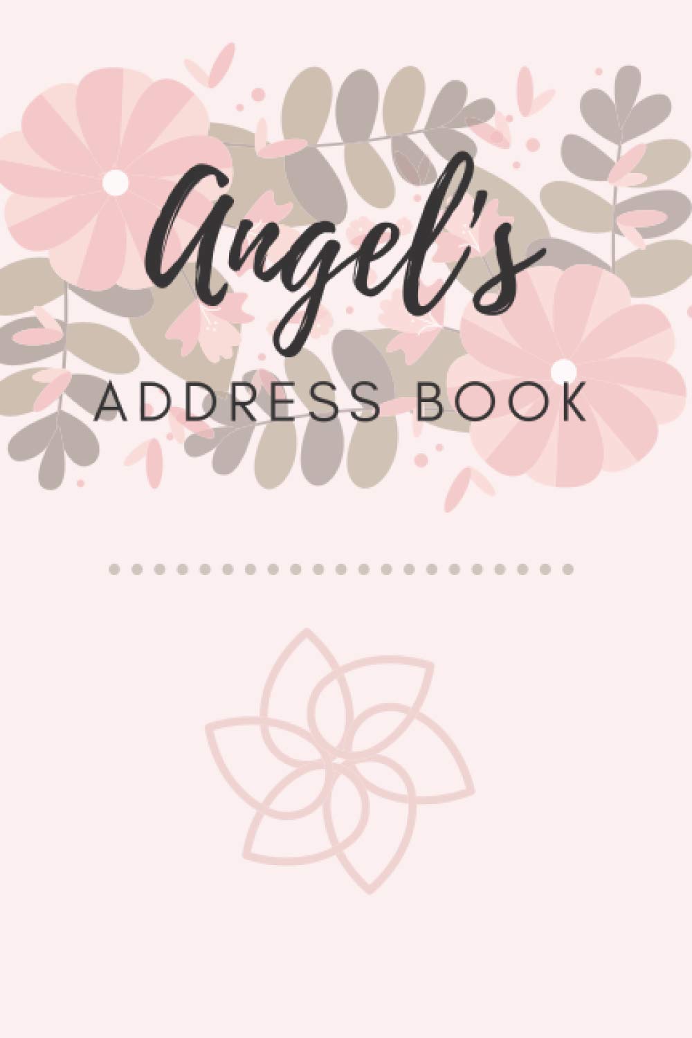 Address Book | Angel: 6 x 9 Inches | 208 Entries | 104 Pages | Contact Book | Alphabetical with Letter on Each Page | Name | Address | Phone Numbers | Email | Notes