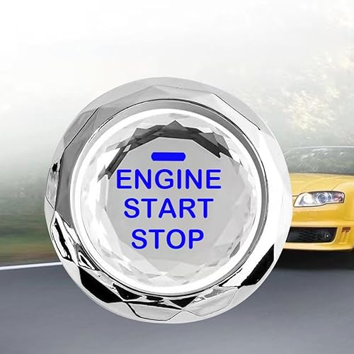 Miniatura 5 de Cubierta del botón de encendido y parada del motor de automóvil, adhesivo decorativo para botón de encendido del automóvil, cubierta de protección
