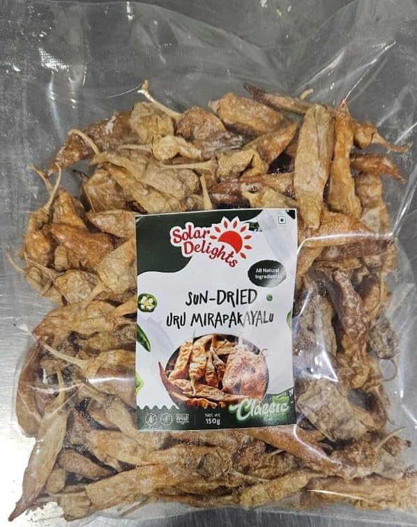 Solar Delights Sun Dried Uru Mirapakayalu, All Natural Ingredients, Classic Range, 150gm-image-13