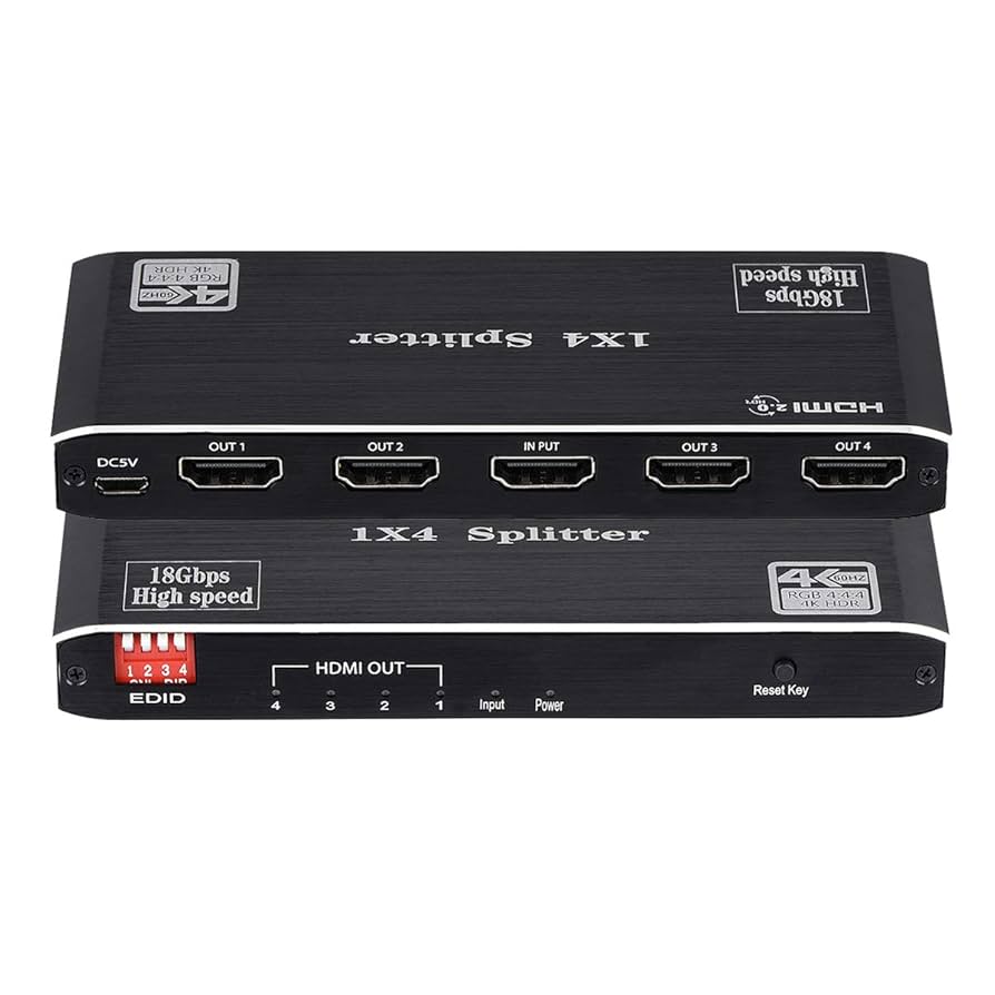 Amazon.com: 1x4 HDMI Splitter, 4K 60Hz 1 in 4 Out HDMI