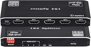 Splitter HDMI 1 Ingresso 4 Uscite - 4K 30Hz, Per TV, PS4, Blu-Ray, Plug & Play - Foto 7