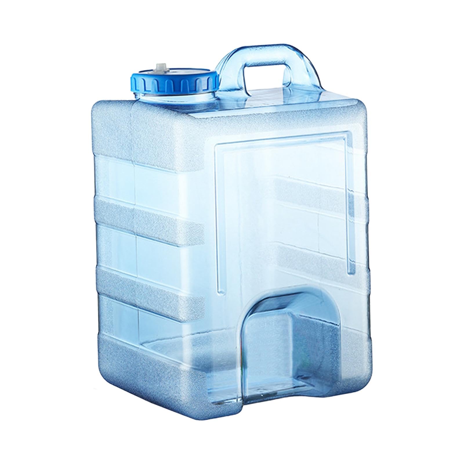 Botella Portátil para Agua Cubo Contenedor Depósito con Salida PC Alimentario Tapón Asa Resistente Adecuado para Camping Excursiones Viajes