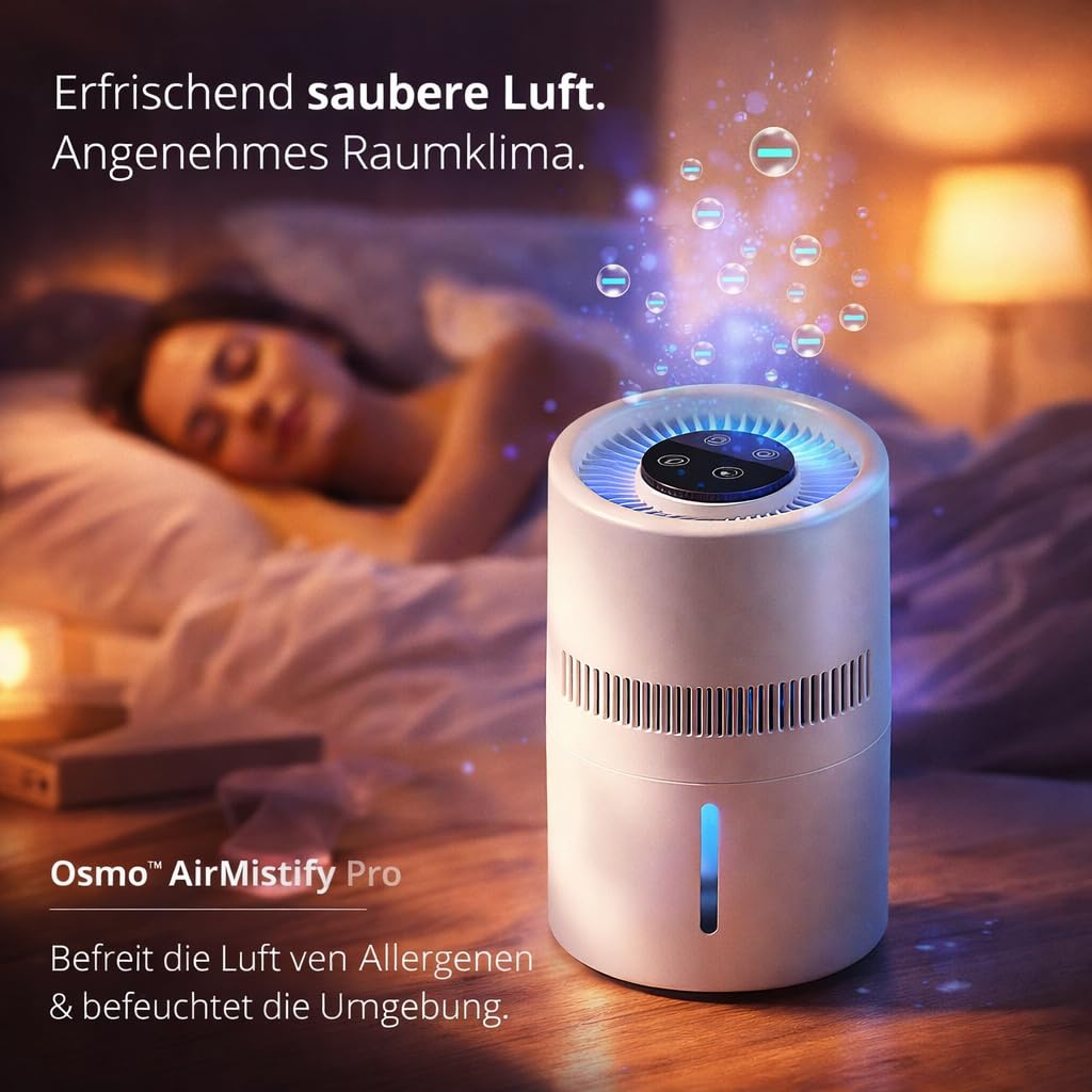 Osmo AirMistify Pro 2 w 1 nawilżacz powietrza, oczyszczacz powietrza, cichy, do domu i biura