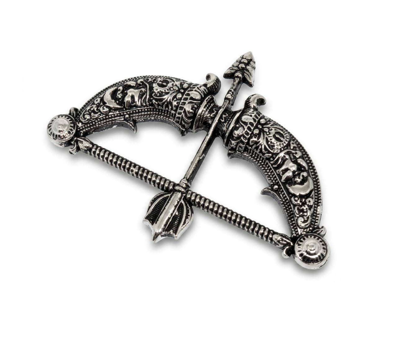 FashMade Antique Silver Bow Arrow Brooch Vintage Indian Ethnic Lapel Pin Suit Accessory-image-24