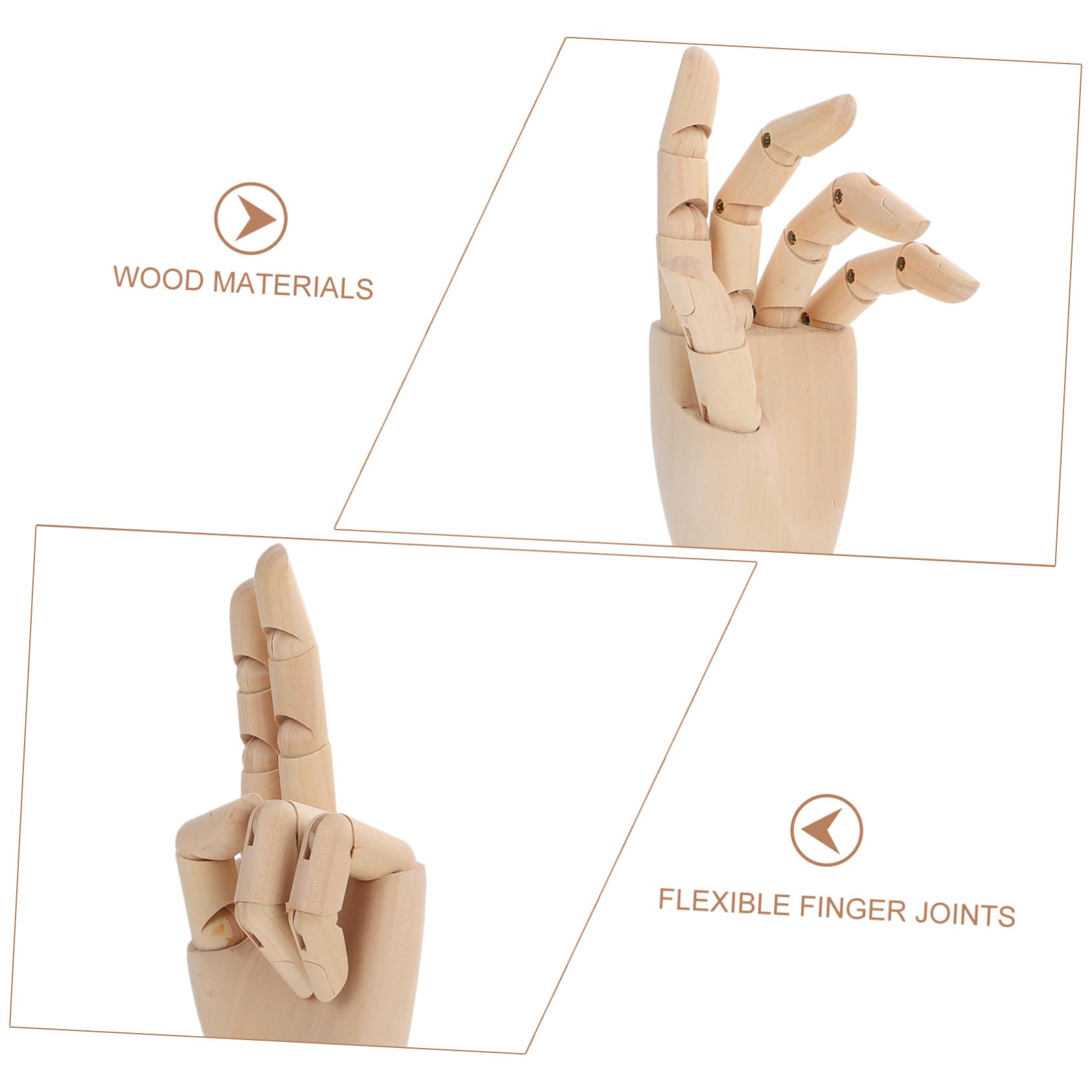 NUOBESTY Bewegliches Handmodell aus Synthetischem Material mit Flexiblen Fingern für Zeichnen und Skizzieren im Büro oder Hause