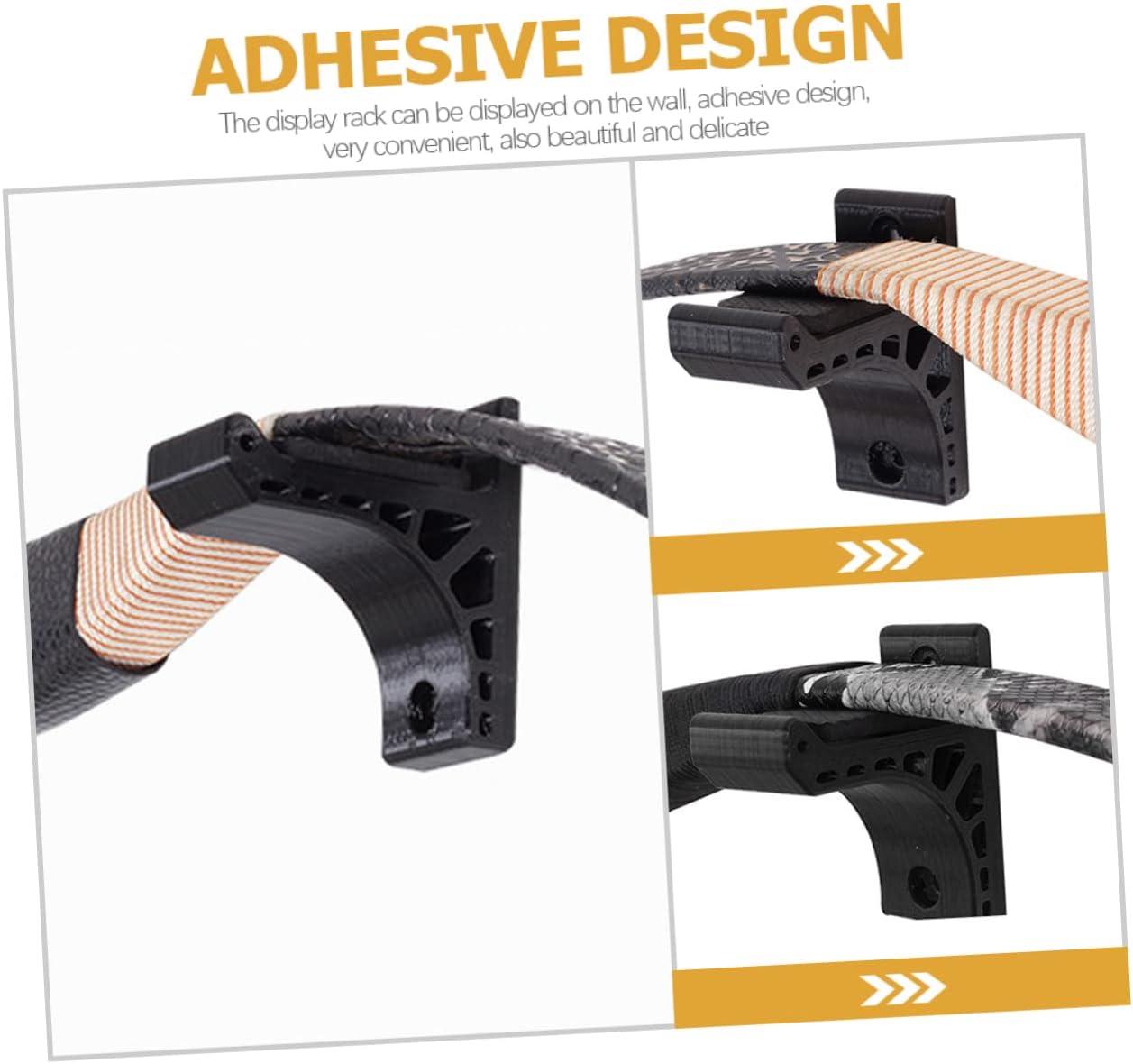 Wall Mounted Bow Rack Display Bracket for Traditional Bows Easy Installation with Adhesive Screw