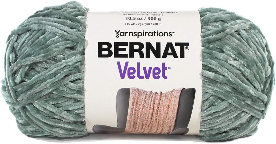 Craft County 315 Yards of Medium Velvet Yarn – 100% Machine Wash and Dryable Polyester (Smokey Violet)