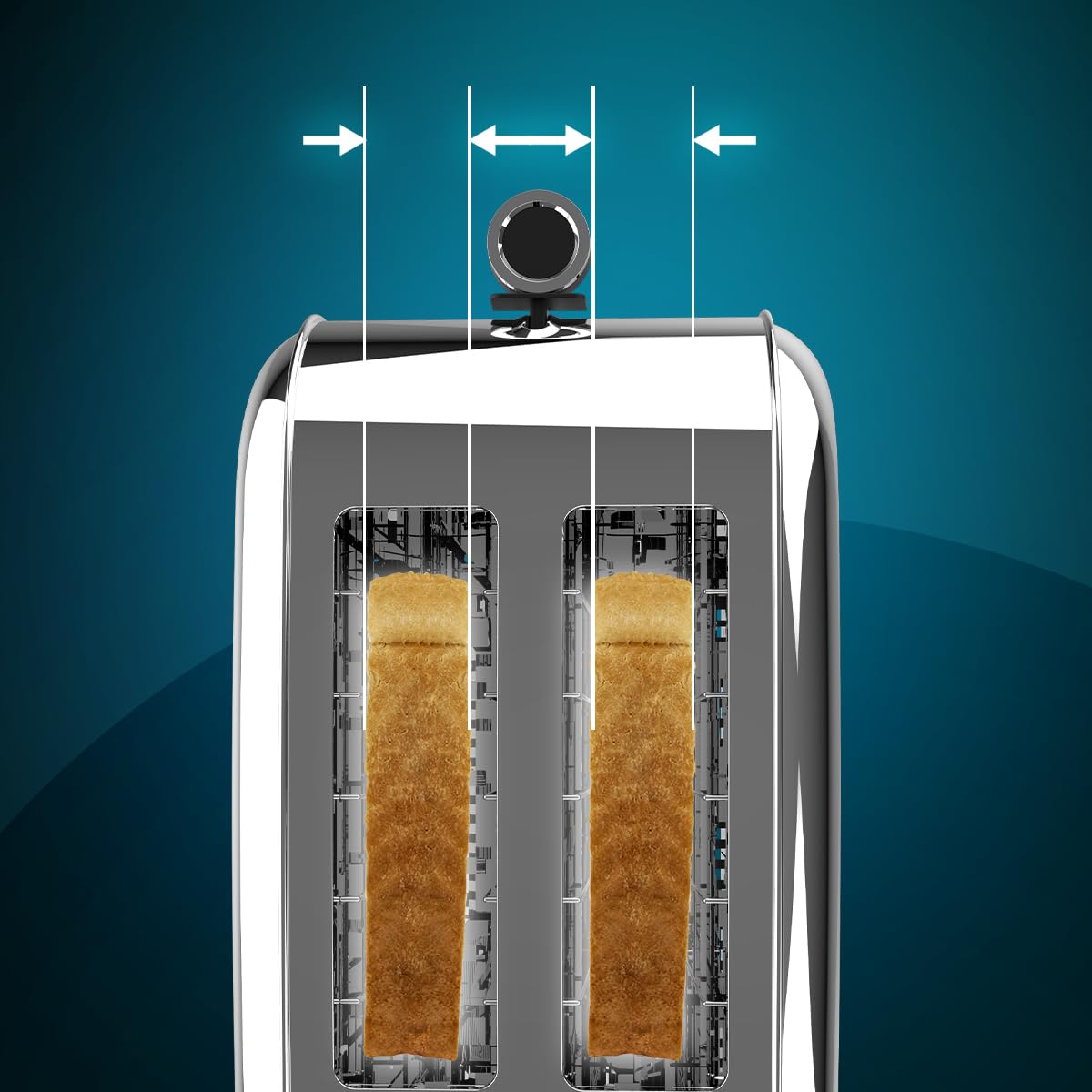 Cecotec Tostapane Verticale 2 Slot Brevi Toastin' time 850 Inox Lite. 850 W, 2 fette di pane, fessura larga 3,8 cm, supporto per panini e vassoio raccogli briciole, acciaio inossidabile
