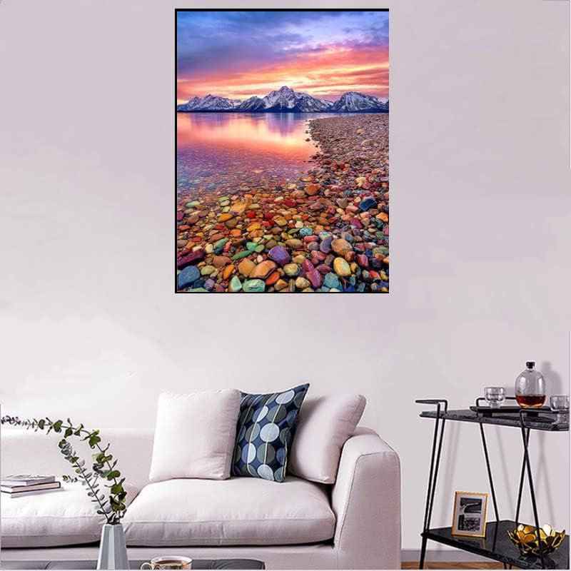 5D DIY Diamond Art Painting Kit Full Drill for Kids Adults, Colorful Diamond Arts and Crafts Crystal Embroidery Cross Stitch Pictures Paintings by Numbers for Gifts Home Wall Decoration
