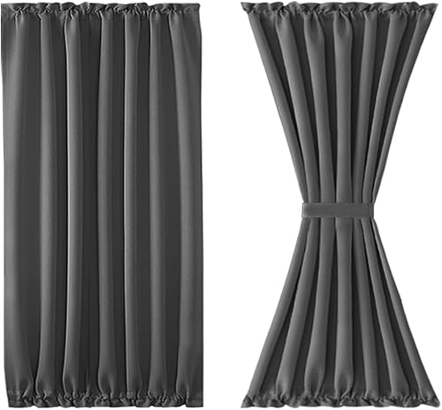 Miniatura 355 de DWCN Cortinas para puerta francesa: cortina térmica con bolsillo para barra para puertas con ventana de cristal, puertas de cocina y patio