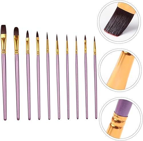 Miniatura 4 de NUOBESTY Pincel de aceite de acuarela pinceles de detalles finos multi- pincel de pintura de acuarela, pinceles de pintura de artista, pinceles de