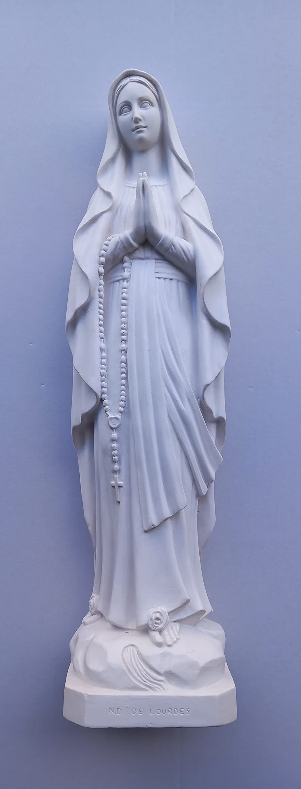 Grotta Artigianale In Granito Grigio – 20,5 X 14,5 Cm, Ideale Per Statue Da 14-16 Cm, Fatta A Mano