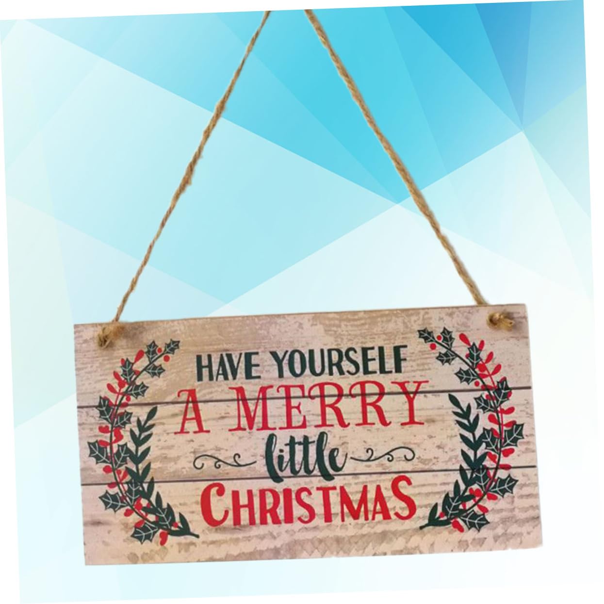 PRETYZOOM Adorno Navideño Colgante de Madera para Puerta de 20 X 10 X 0,5 Cm, Adorno Navideño para Fiestas y Ambiente Festivo Hogar