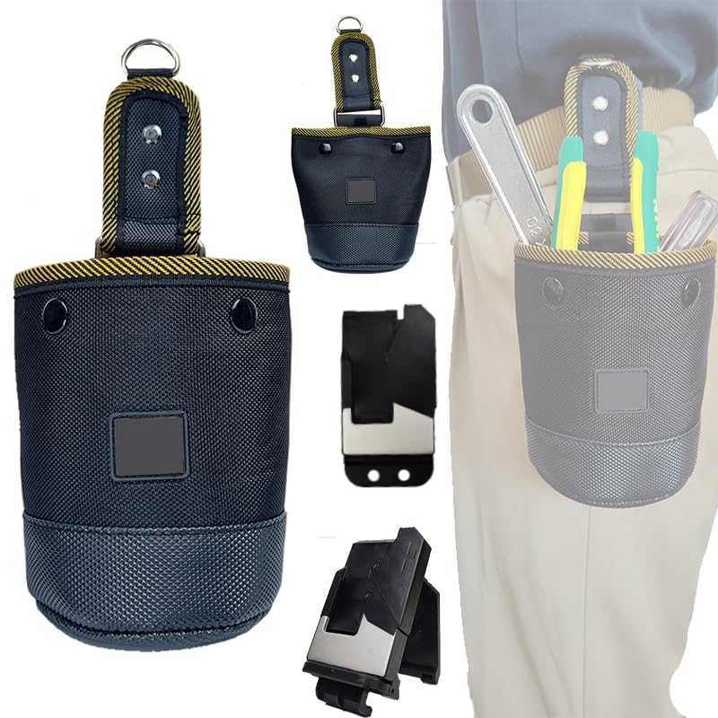 Amazon.co.jp: 腰袋 釘袋 2段 バネ式開閉 着脱式工具ホルダー