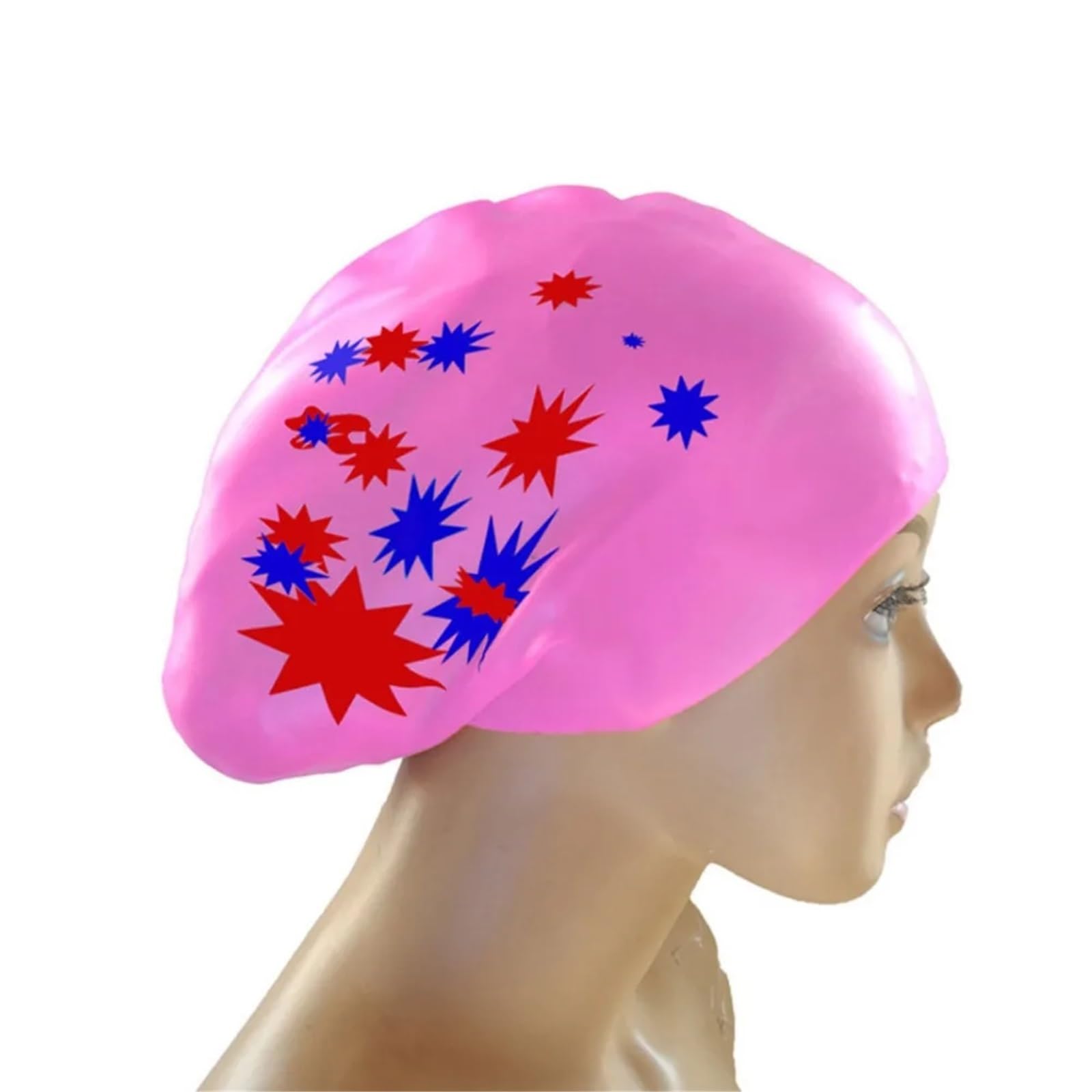 Cuffia da nuoto elastica for capelli lunghi di grandi dimensioni 2 pezzi. in silicone impermeabile donna Per Uomo/Donna