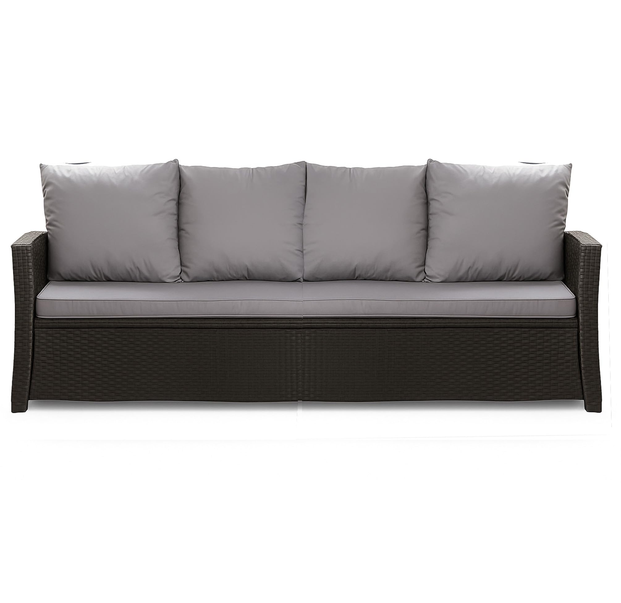 Coussin pour banc extérieur gris idéal comme coussin de siège pour canapé en rotin
