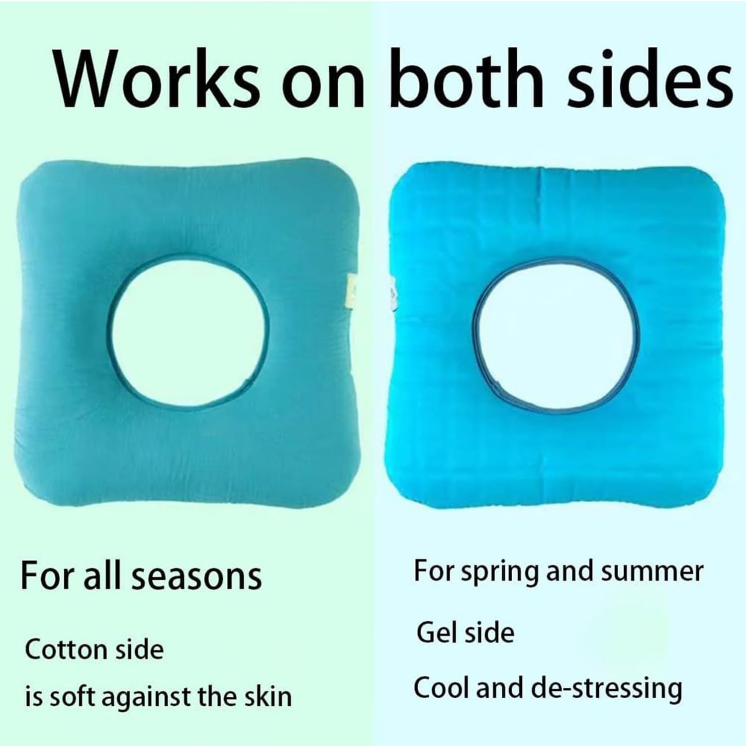 Cojín Antiescaras Para Glúteos, Cojín De Gel Transpirable Para Silla De Ruedas, Gel, Algodón Antibacteriano, Espesor Ajustable, Alivio De Presión Múltiple, Transpirabilidad Múltiple, Hemorroides Perso