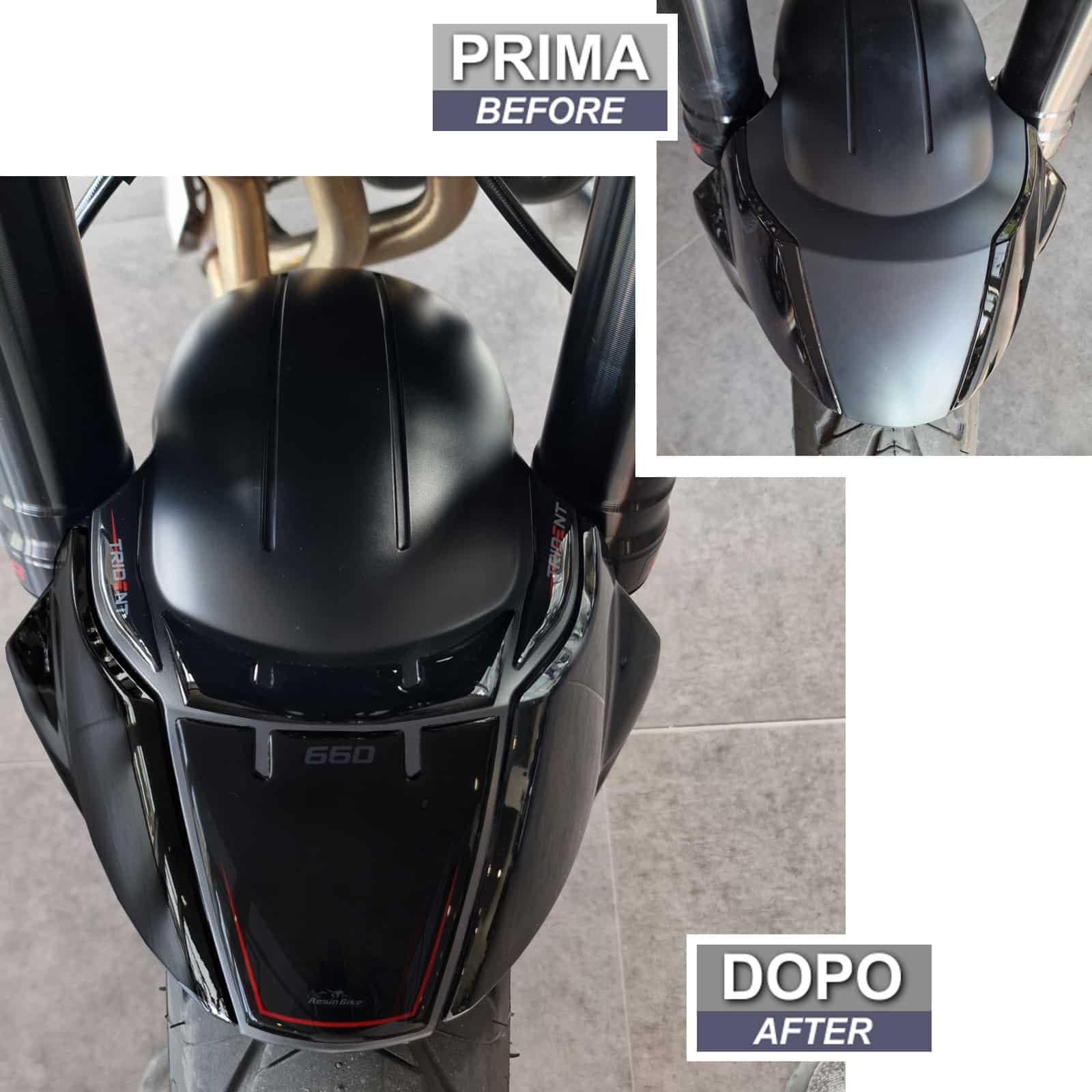 Resin Bike Adesivi Protettivi Per Triumph Trident 660 2021-2025 | Resinati 3D Anti-urto, Made In Italy